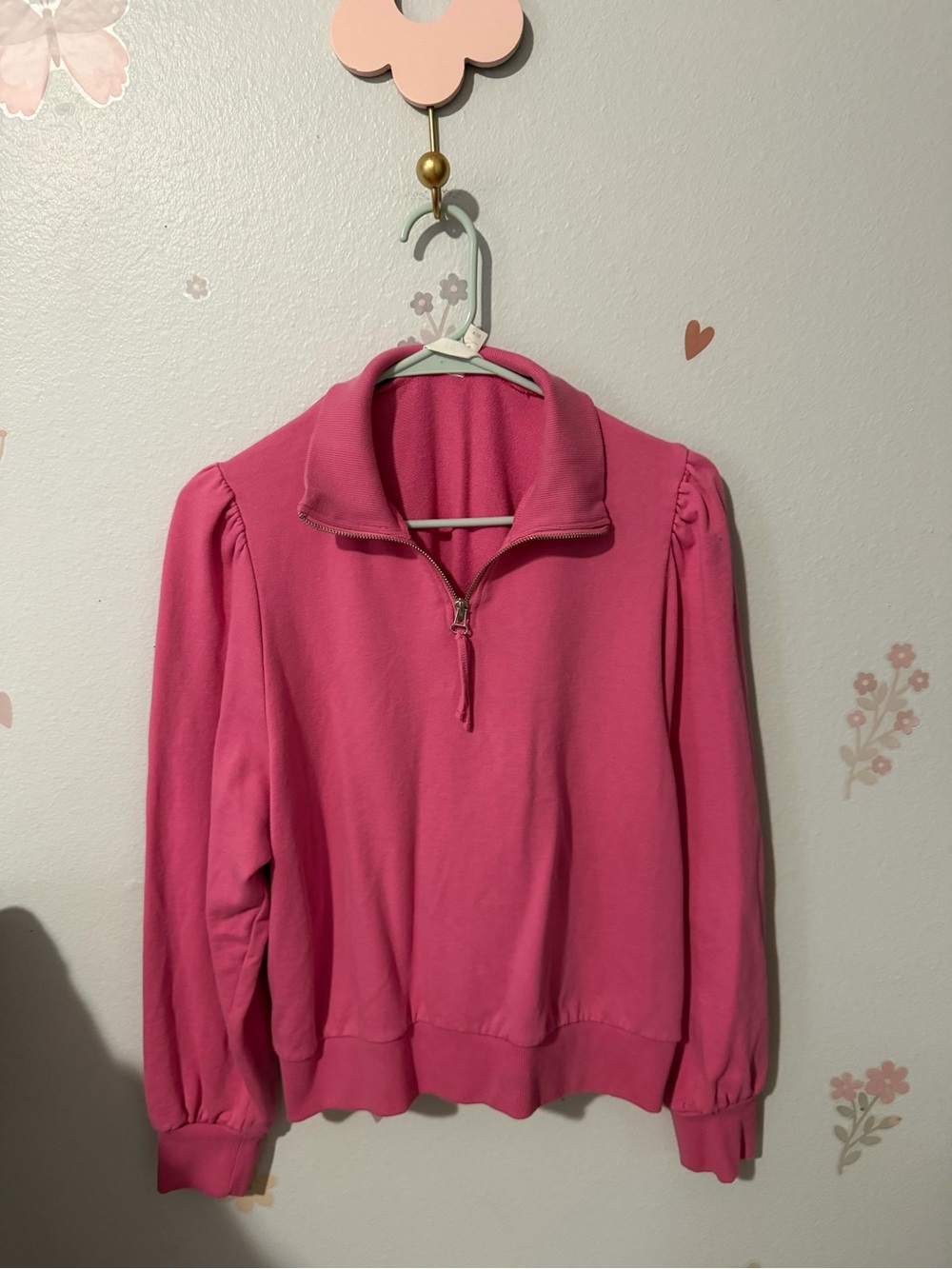 H&M Pink Half-Zip Pullover Sweater